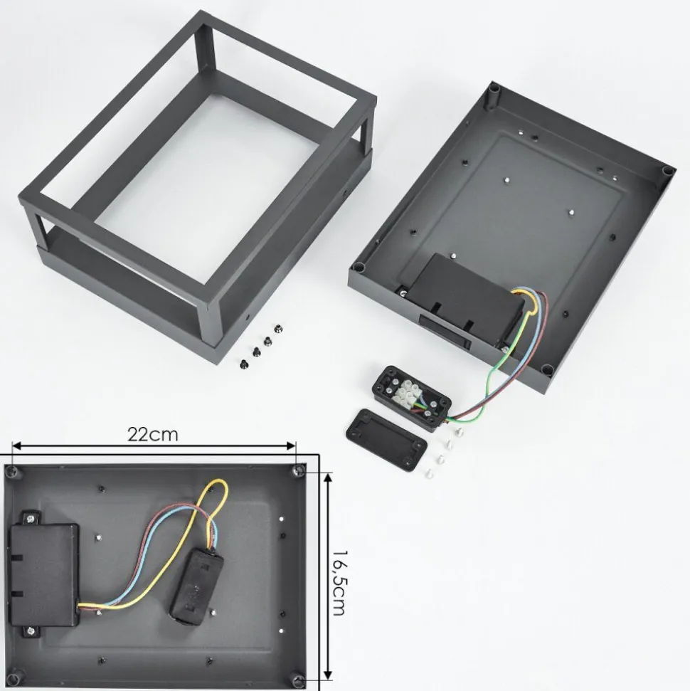 Applique Murale D'Exterieurnonza Led Anthracite, 1 Lumiere