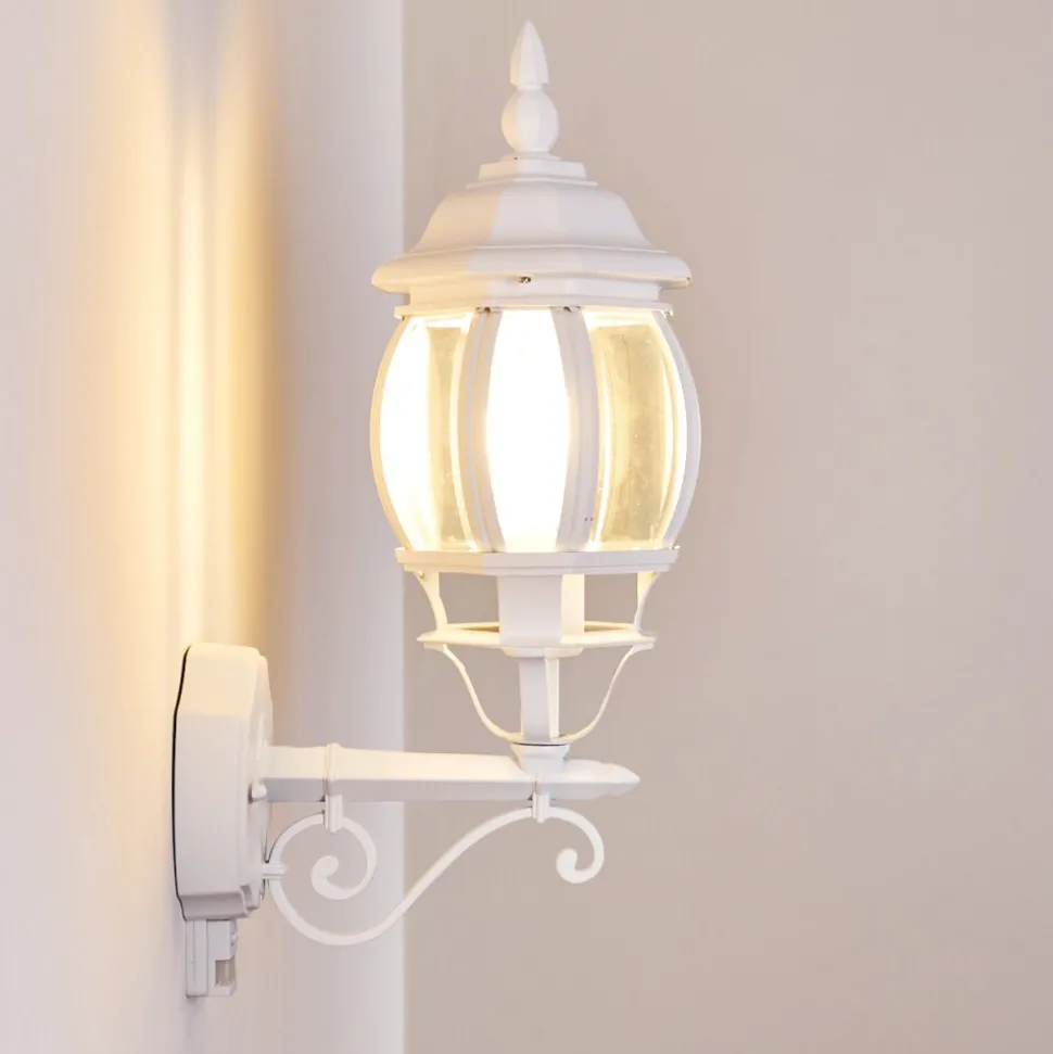 Applique Murale D'Exterieur Lentua Blanc, 1 Lumiere, Detecteur De Mouvement