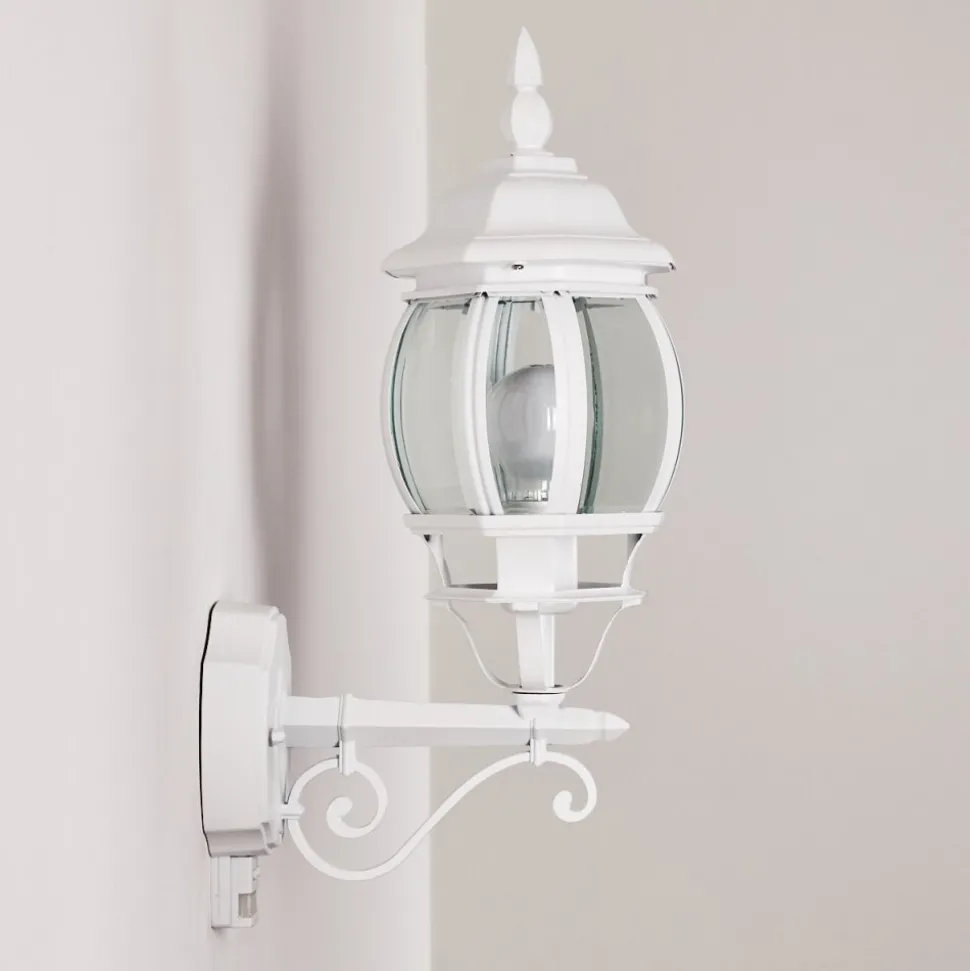 Applique Murale D'Exterieur Lentua Blanc, 1 Lumiere, Detecteur De Mouvement