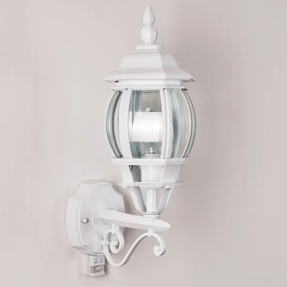 Applique Murale D'Exterieur Lentua Blanc, 1 Lumiere, Detecteur De Mouvement