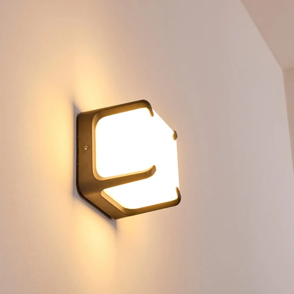 Applique Murale D'Exterieur Armor Led Anthracite, 1 Lumiere