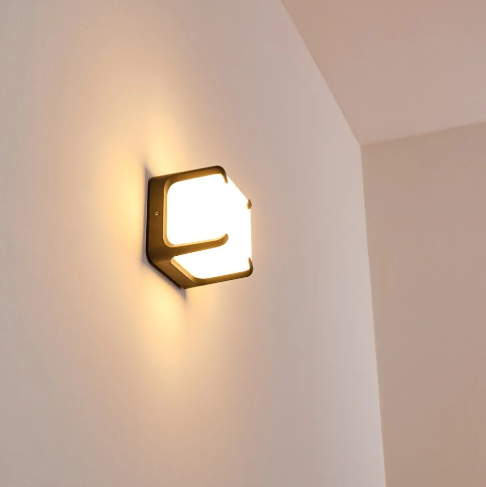 Applique Murale D'Exterieur Armor Led Anthracite, 1 Lumiere