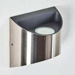 Applique Murale D'Exterieur Vano Led Nickel Mat, 2 Lumieres
