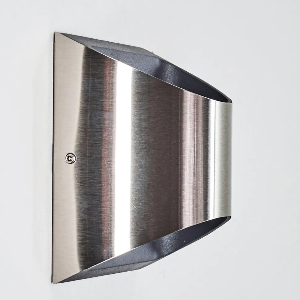 Applique Murale D'Exterieur Vano Led Nickel Mat, 2 Lumieres