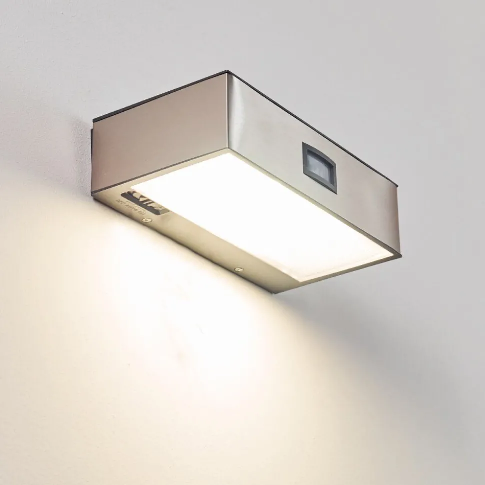 Applique Murale D'Exterieur Led Nickel Mat, 1 Lumiere
