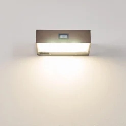 Applique Murale D'Exterieur Led Nickel Mat, 1 Lumiere