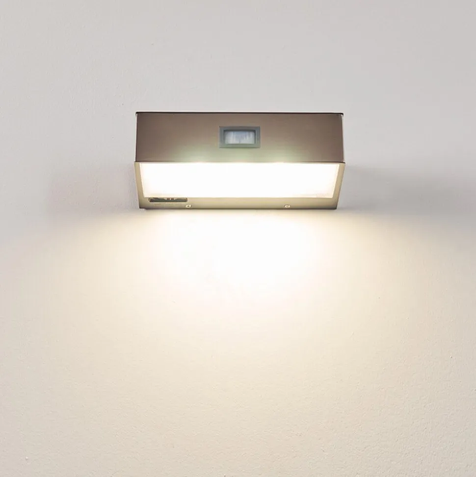 Applique Murale D'Exterieur Led Nickel Mat, 1 Lumiere
