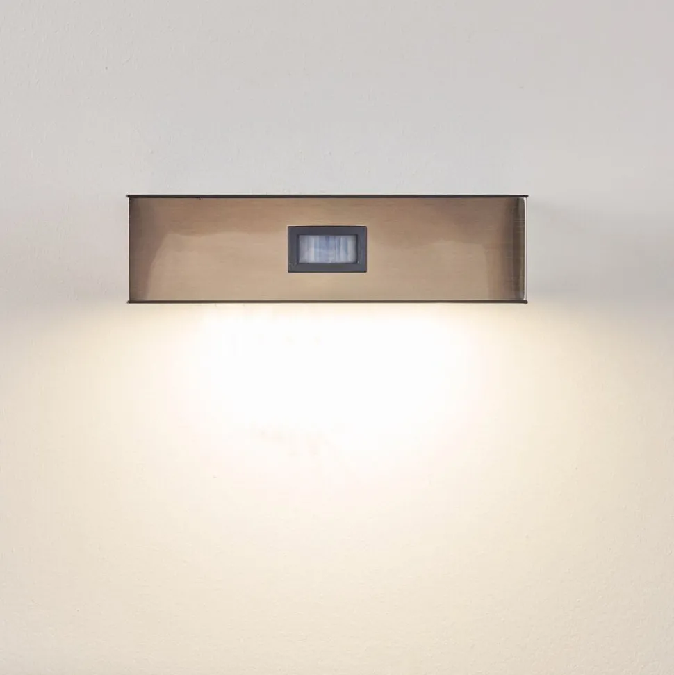 Applique Murale D'Exterieur Led Nickel Mat, 1 Lumiere