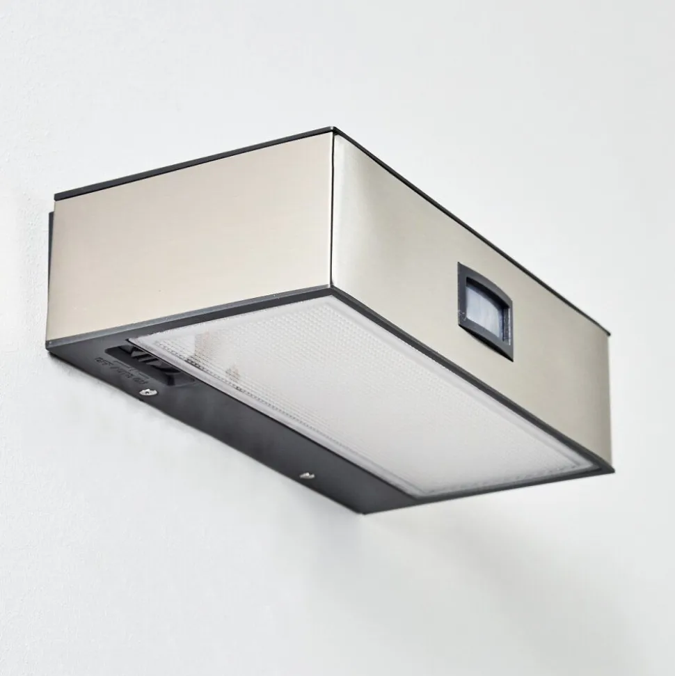 Applique Murale D'Exterieur Led Nickel Mat, 1 Lumiere