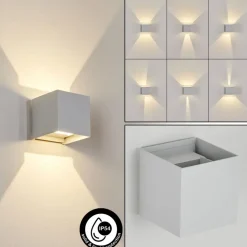 Applique Murale D'Exterieurpyalong Led Blanc, 1 Lumiere