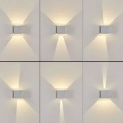 Applique Murale D'Exterieurpyalong Led Blanc, 1 Lumiere