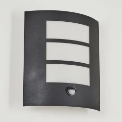 Applique Murale D'Exterieur Matilau Noir, Blanc, 1 Lumiere, Detecteur De Mouvement