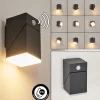 Applique Murale D'Exterieurtoogong Led Anthracite, 1 Lumiere, Detecteur De Mouvement
