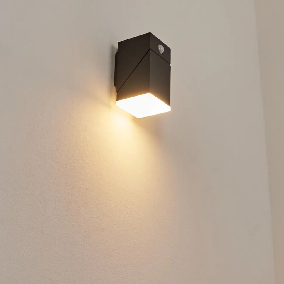 Applique Murale D'Exterieurtoogong Led Anthracite, 1 Lumiere, Detecteur De Mouvement