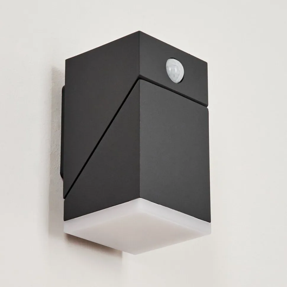 Applique Murale D'Exterieurtoogong Led Anthracite, 1 Lumiere, Detecteur De Mouvement