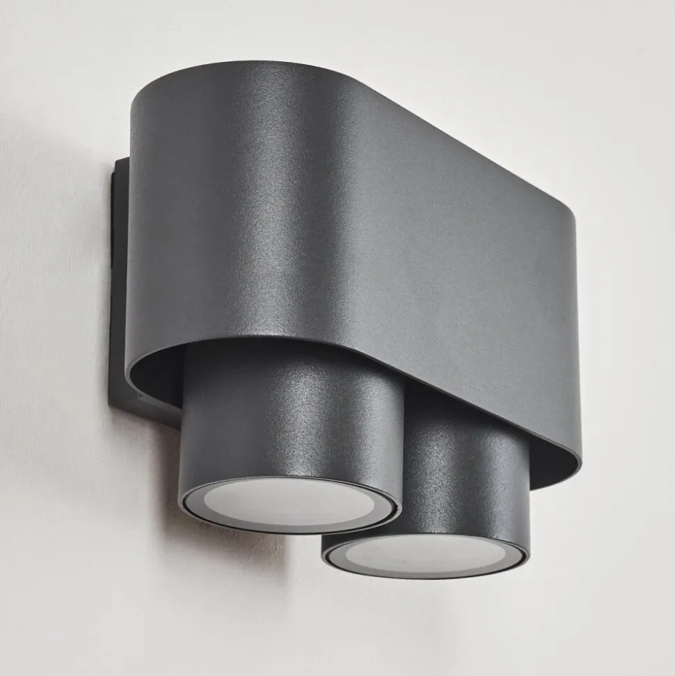 Applique Murale D'Exterieur Guampacha Anthracite, 2 Lumieres