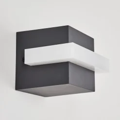 Applique Murale D'Exterieur Lisalara Led Anthracite, Blanc, 1 Lumiere