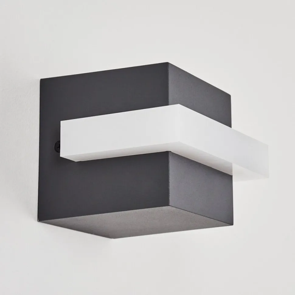 Applique Murale D'Exterieur Lisalara Led Anthracite, Blanc, 1 Lumiere