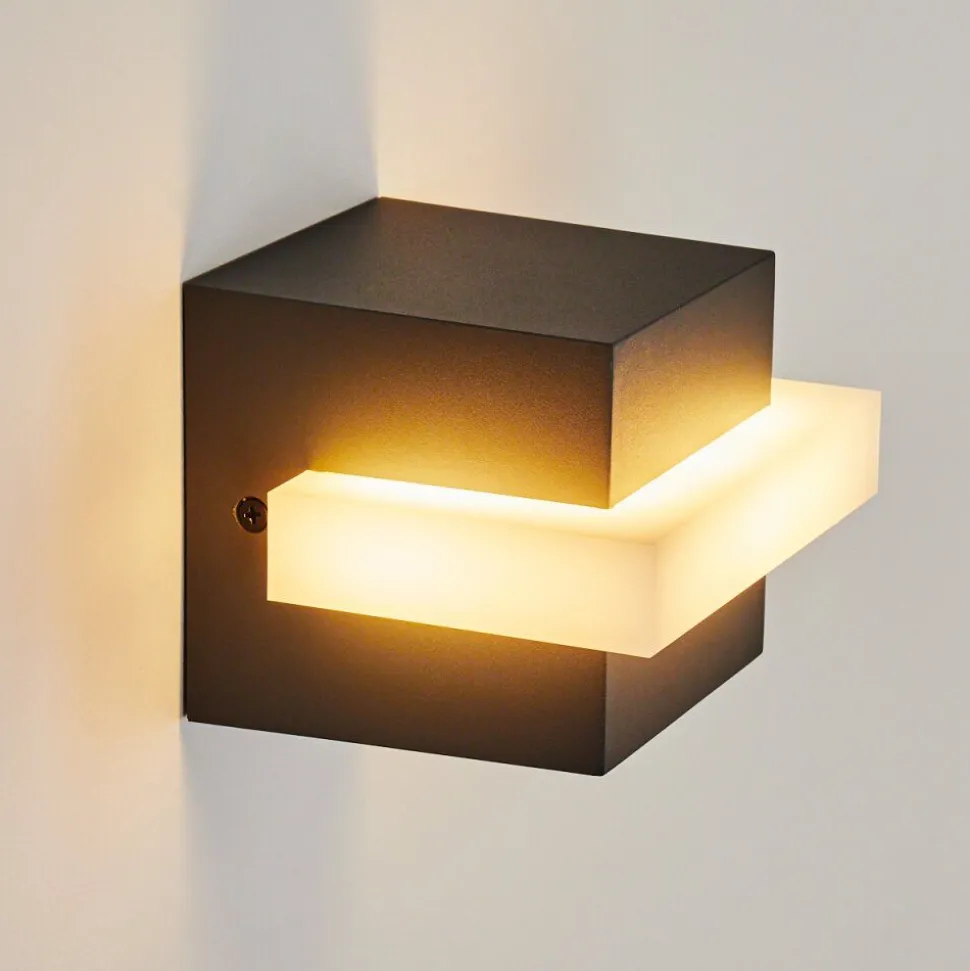 Applique Murale D'Exterieur Lisalara Led Anthracite, Blanc, 1 Lumiere