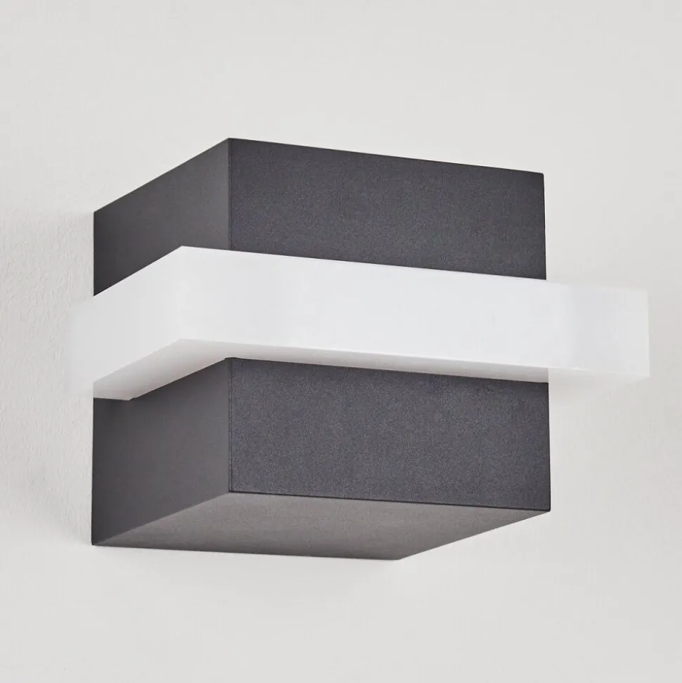 Applique Murale D'Exterieur Lisalara Led Anthracite, Blanc, 1 Lumiere