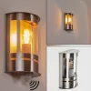 Applique Murale D'Exterieur Lauvdal Acier Inoxydable, 1 Lumiere, Detecteur De Mouvement