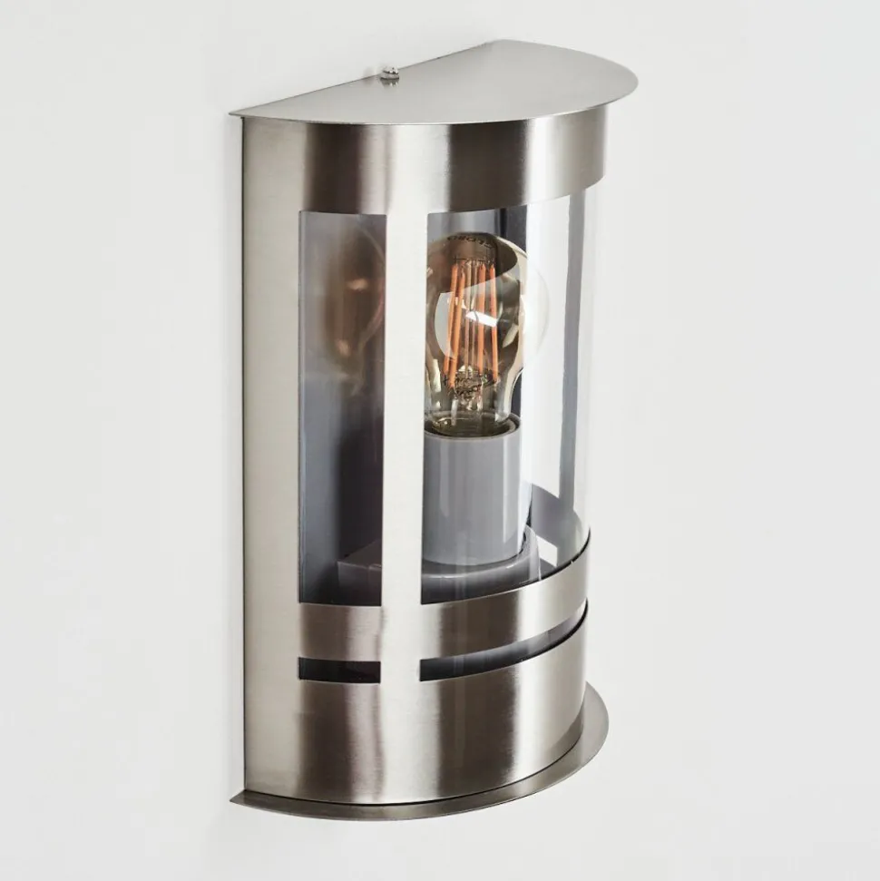 Applique Murale D'Exterieur Lauvdal Acier Inoxydable, 1 Lumiere, Detecteur De Mouvement