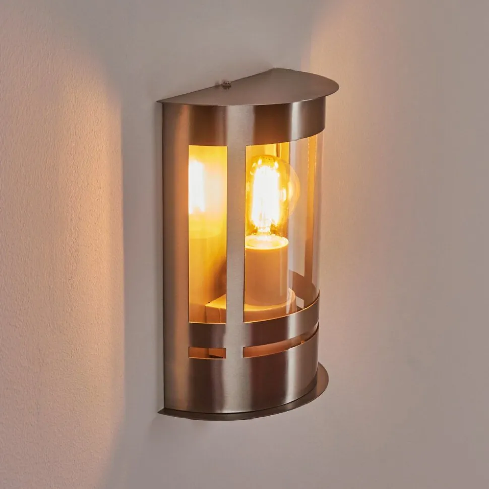 Applique Murale D'Exterieur Lauvdal Acier Inoxydable, 1 Lumiere, Detecteur De Mouvement
