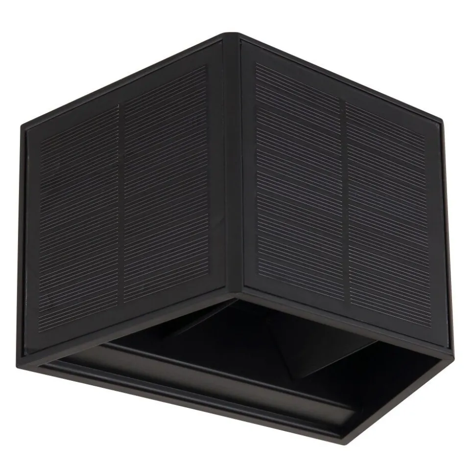 Applique Murale D'Exterieur Globo Solar Led Noir, 1 Lumiere