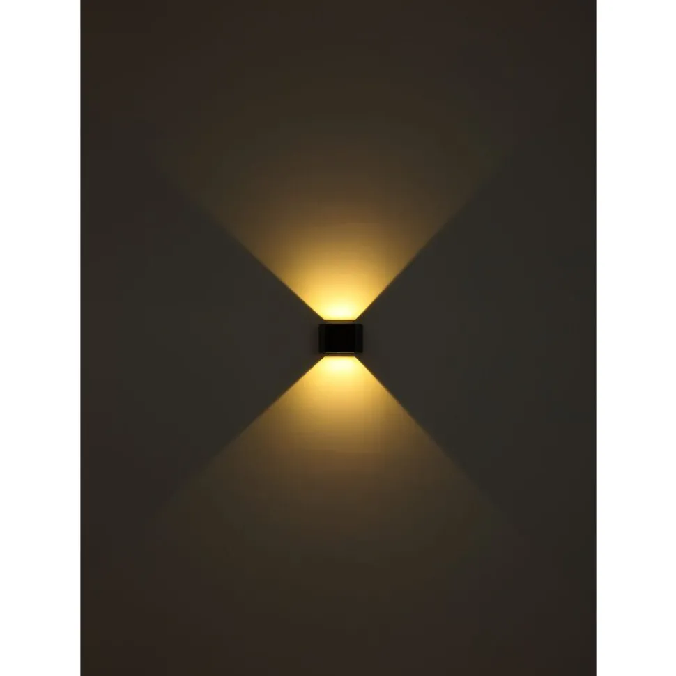 Applique Murale D'Exterieur Globo Solar Led Noir, 1 Lumiere