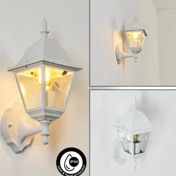 Applique Murale D'Exterieur Naofe Blanc, 1 Lumiere