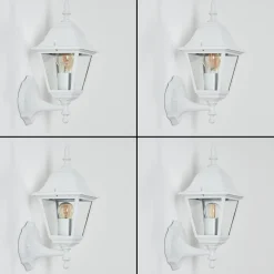 Applique Murale D'Exterieur Naofe Blanc, 1 Lumiere