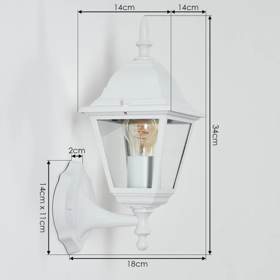 Applique Murale D'Exterieur Naofe Blanc, 1 Lumiere