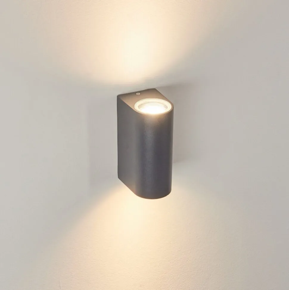 Applique Murale D'Exterieur Kingstown Anthracite, 2 Lumieres