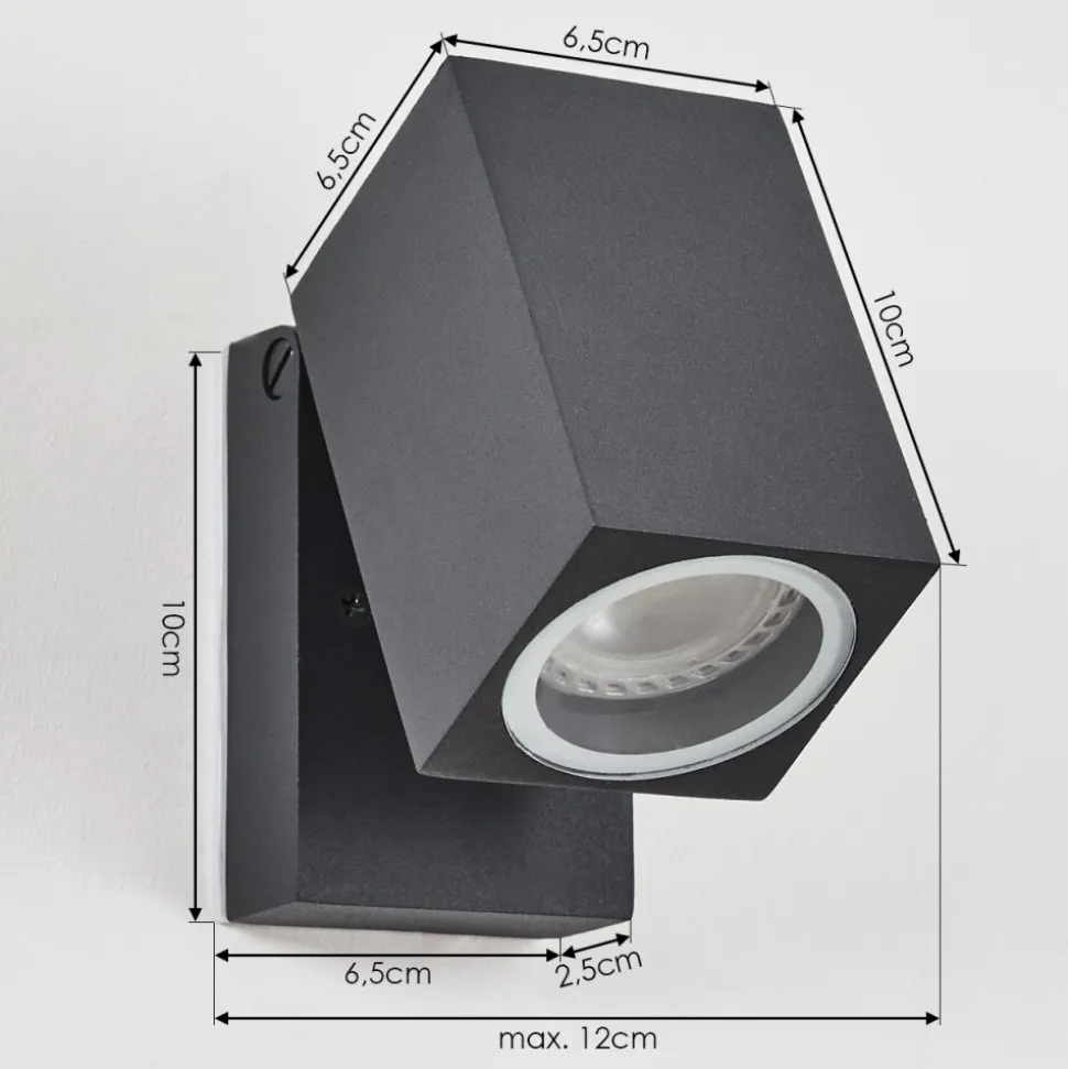 Applique Murale D'Exterieur Skaabu Anthracite, 1 Lumiere