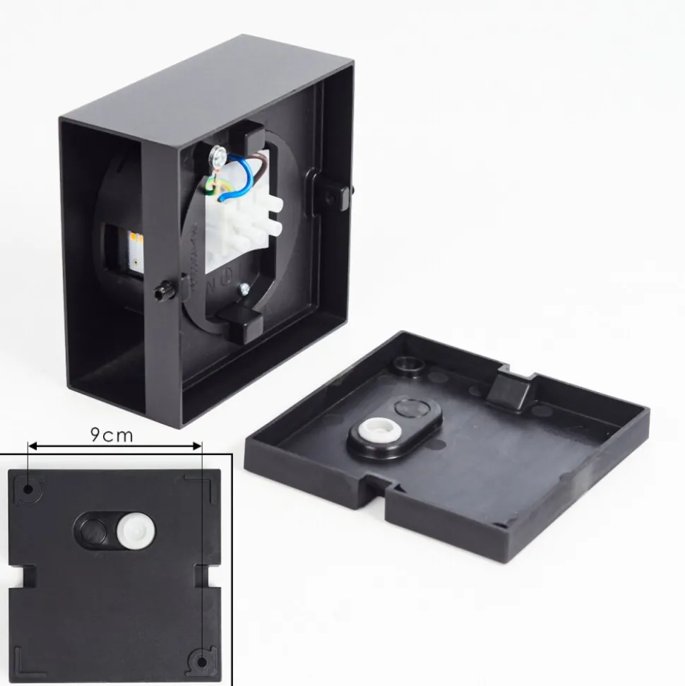 Applique Murale D'Exterieur Spidern Led Noir, 1 Lumiere