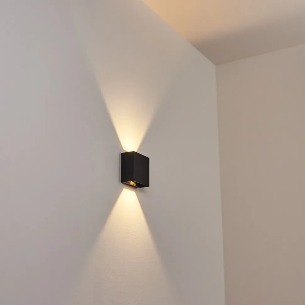Applique Murale D'Exterieur Spidern Led Noir, 1 Lumiere