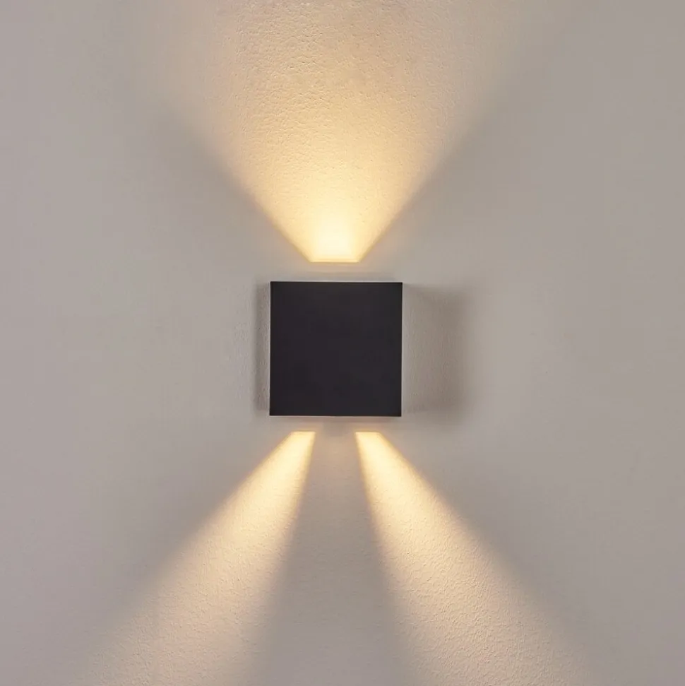 Applique Murale D'Exterieur Spidern Led Noir, 1 Lumiere
