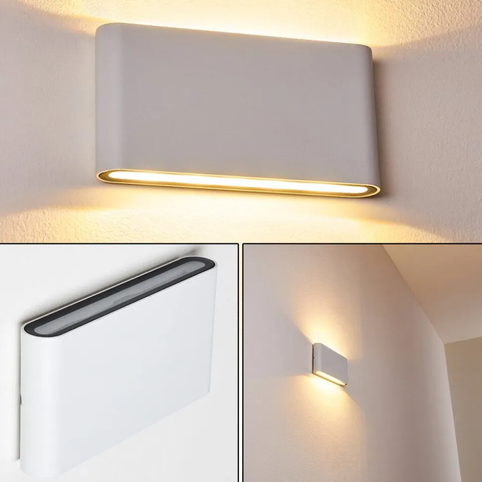 Applique Murale D'Exterieur Tinglev Led Blanc, 2 Lumieres