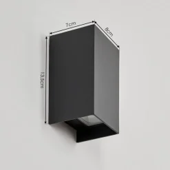 Applique Murale D'Exterieur Anobra Led Anthracite, 1 Lumiere
