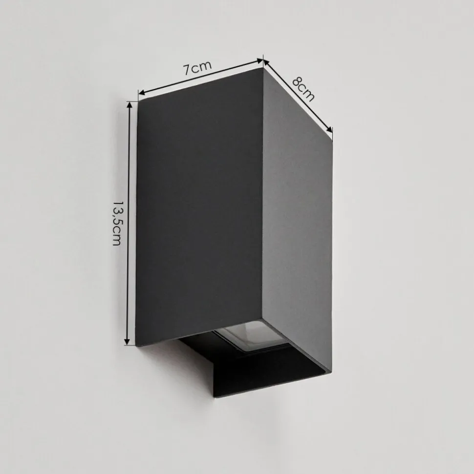 Applique Murale D'Exterieur Anobra Led Anthracite, 1 Lumiere