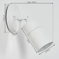 Applique Murale D'Exterieur Aketohoin Led Blanc, 1 Lumiere