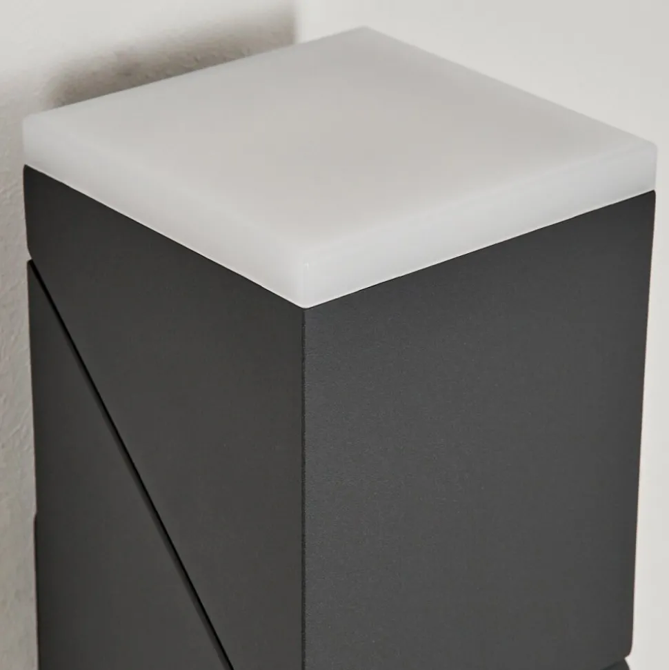 Applique Murale D'Exterieurtoogong Led Anthracite, 2 Lumieres, Detecteur De Mouvement