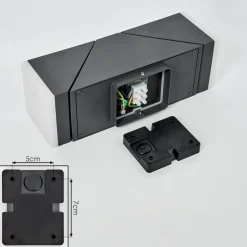 Applique Murale D'Exterieurtoogong Led Anthracite, 2 Lumieres, Detecteur De Mouvement