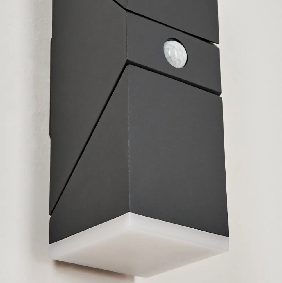 Applique Murale D'Exterieurtoogong Led Anthracite, 2 Lumieres, Detecteur De Mouvement
