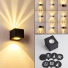 Applique Murale D'Exterieur Jonava Led Noir, 2 Lumieres