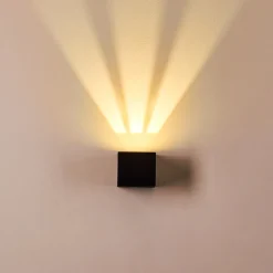 Applique Murale D'Exterieur Jonava Led Noir, 2 Lumieres