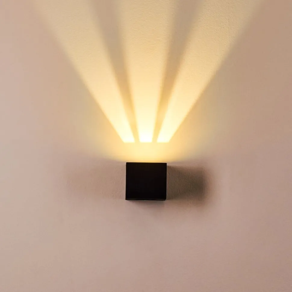 Applique Murale D'Exterieur Jonava Led Noir, 2 Lumieres