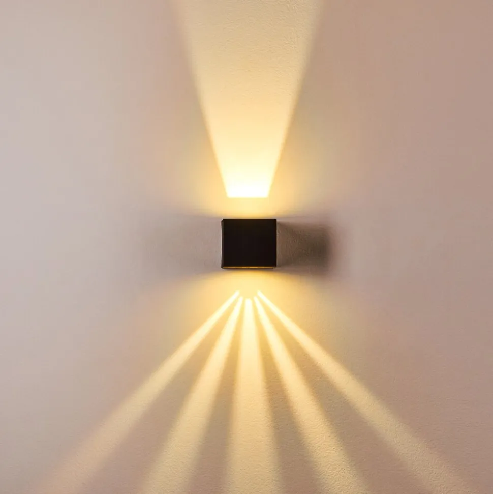 Applique Murale D'Exterieur Jonava Led Noir, 2 Lumieres