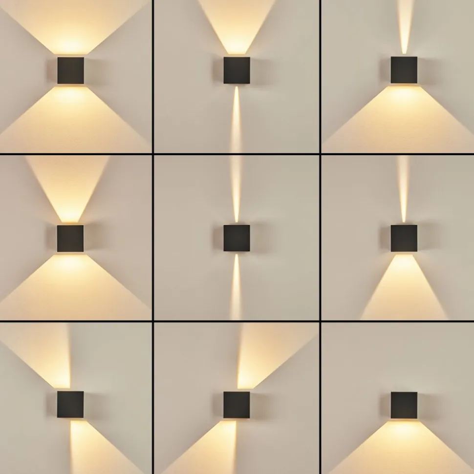 Applique Murale D'Exterieur Tamarin Led Anthracite, 1 Lumiere