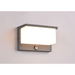 Applique Murale D'Exterieur Trio Nestos Led Anthracite, 1 Lumiere, Detecteur De Mouvement